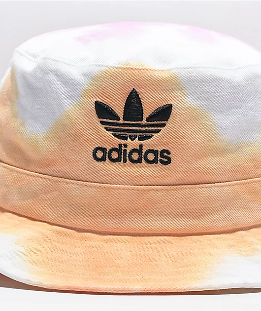 adidas Originals Color Wash Peach Tie Dye Bucket Hat