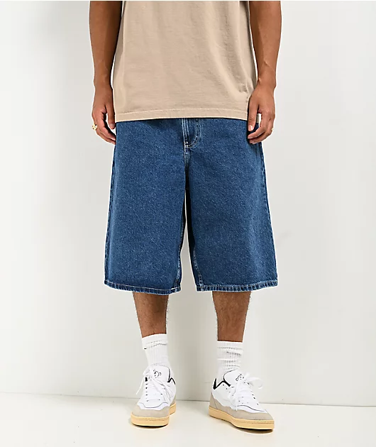 Empyre Ultra Loose Blue Denim Skate Shorts