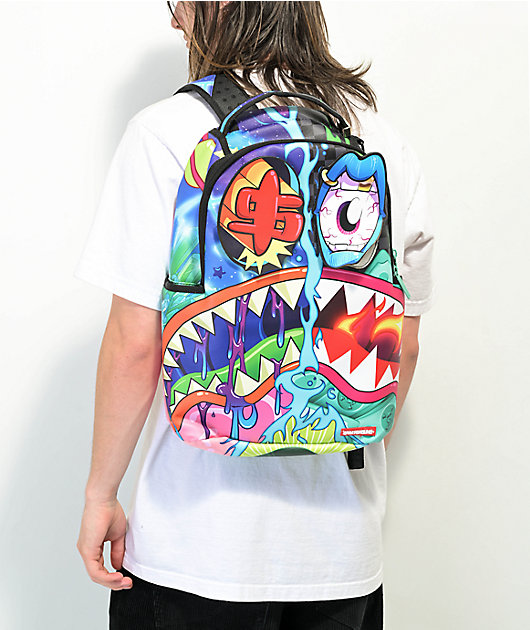 86599-sprayground-crazy-shark-split-dlx-backpack-2.jpg Sprayground Crazy Shark Split DLX Backpack