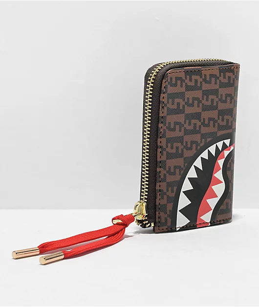 Sprayground Money Brown Checkered Wallet