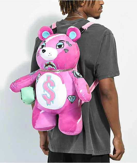 86773-sprayground-punk-money-bear-teddy-bear-pink-backpack-2.webp Sprayground Punk Money Bear Teddy Bear Pink Backpack