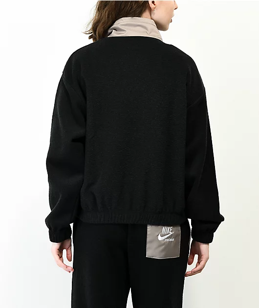 86815-nike-sportswear-essential-black-grey-fleece-zip-jacket-2.webp Nike Sportswear Essential Black & Grey Fleece Zip Jacket