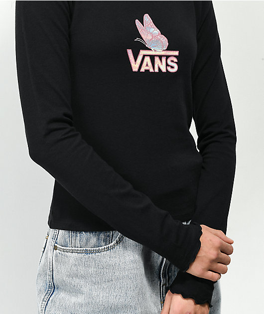 87551-vans-butterfly-fx-black-long-sleeve-t-shirt-2.jpg Vans Butterfly FX Black Long Sleeve T-Shirt