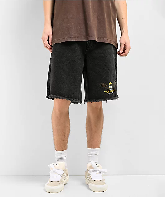 87905-your-highness-soaring-high-black-denim-shorts-1.webp Your Highness Soaring High Black Denim Shorts