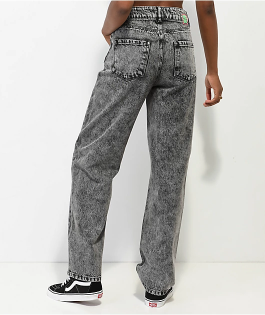 Empyre Tori Black Acid Wash Skate Jeans