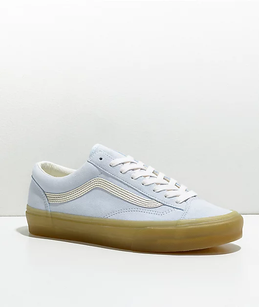Vans Old Skool Delicate Blue, Marshmallow, & Double Light Gum Skate Shoes