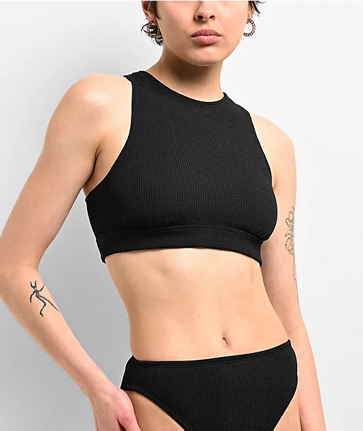 88115-nike-elevated-essential-high-neck-black-bikini-top-1.webp Nike Elevated Essential High Neck Black Bikini Top
