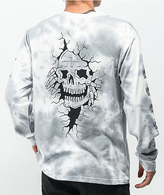 88187-lurking-class-by-sketchy-tank-cracked-white-tie-dye-long-sleeve-t-shirt-1.jpg Lurking Class by Sketchy Tank Cracked White Tie Dye Long Sleeve T-Shirt