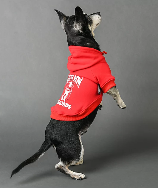 Fresh Pawz x Death Row Logo Red Pet Hoodie