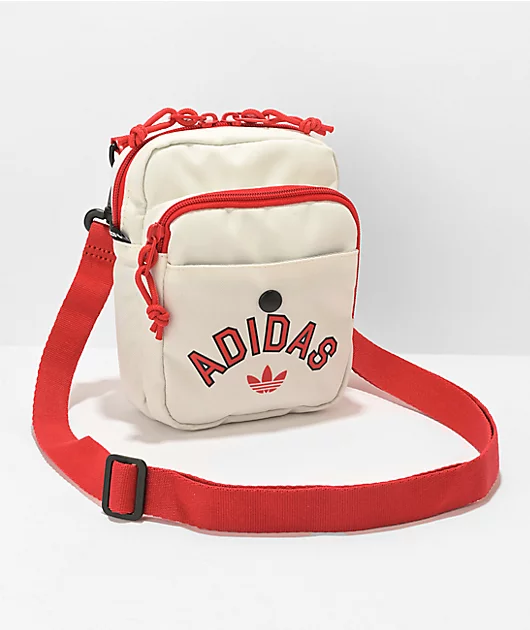 adidas Fest Off White & Scarlet Crossbody Bag
