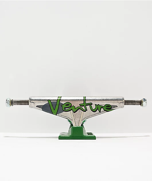 Venture Full Bleed Silver & Green 5.6\" Skateboard Truck