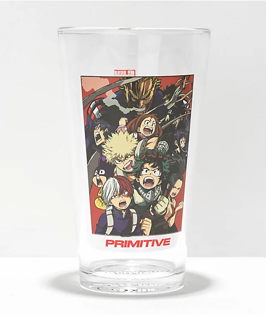 Primitive x My Hero Academia Pint Glass