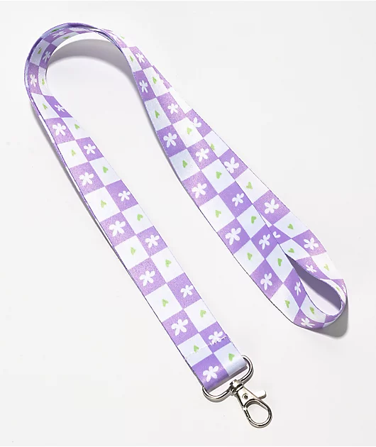 By Samii Ryan The Best Pattern Purple & White Lanyard