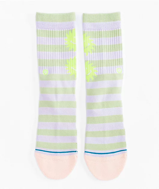 Stance Smile Face Striped Crew Socks