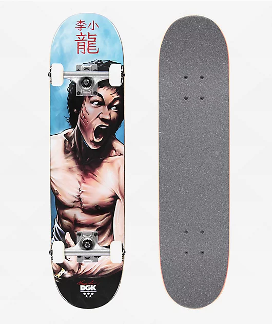 DGK x Bruce Lee No Way As Way Mini 7.25\" Skateboard Complete