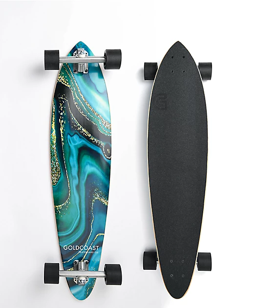 Gold Coast Geode 37\" Pintail Longboard Complete