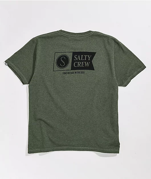 Salty Crew Kids' Alpha Green T-Shirt