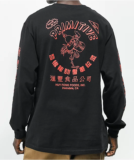 Primitive x Huy Fong Black Long Sleeve T-Shirt