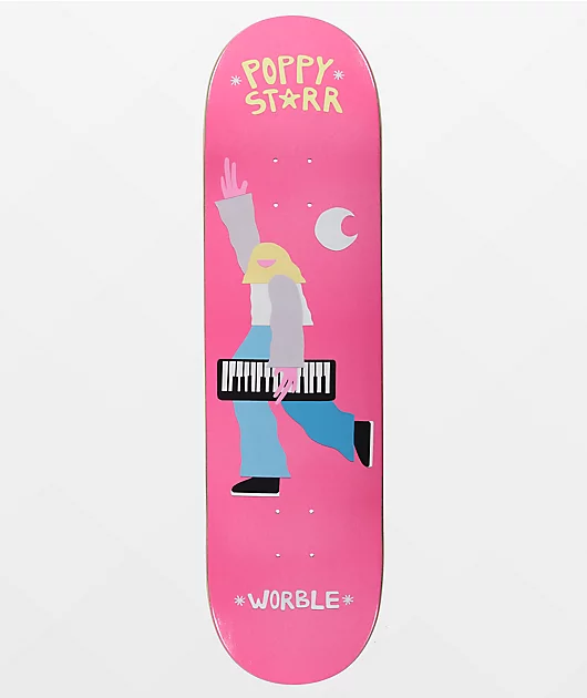 90117-worble-poppy-starr-8.5-skateboard-deck-1.webp WORBLE Poppy Starr 8.5\" Skateboard Deck