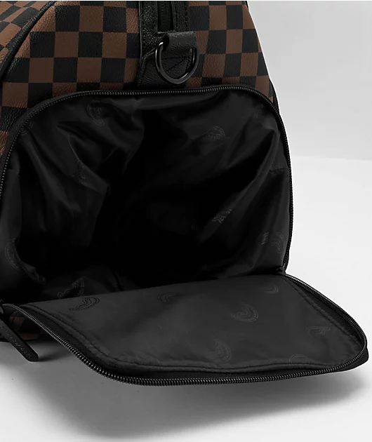90312-sprayground-pink-drip-brown-checkered-duffle-bag-6.webp Sprayground Pink Drip Brown Checkered Duffle Bag