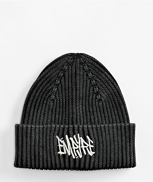 Empyre Mineral Wash Black Beanie