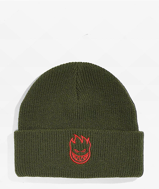 90455-spitfire-bighead-olive-red-beanie-1.webp Spitfire Bighead Olive & Red Beanie