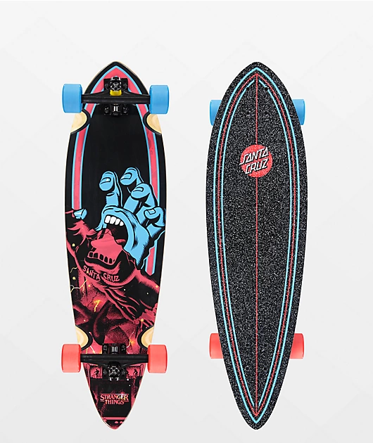 Santa Cruz x Stranger Things Screaming Hand 33\" Pintail Longboard Complete