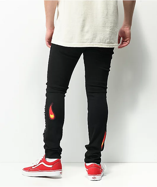 Crysp Hagan Patchwork Black Jeans