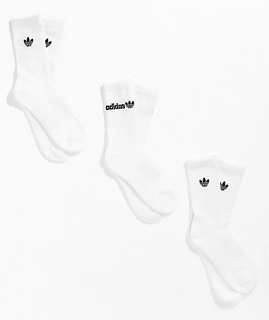 adidas Originals Icon White 3 Pack Crew Socks