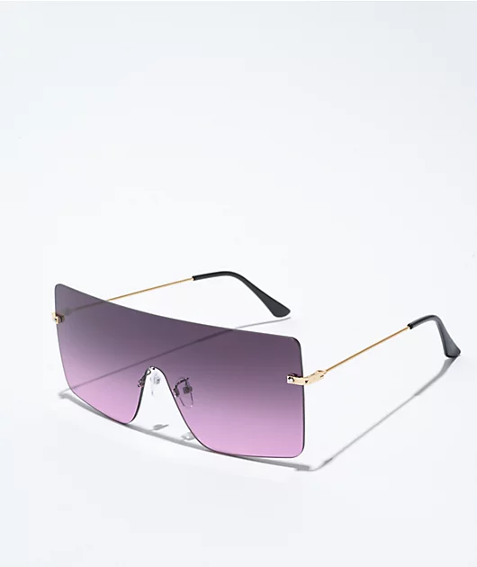 90's Frame Purple Gradient Sunglasses