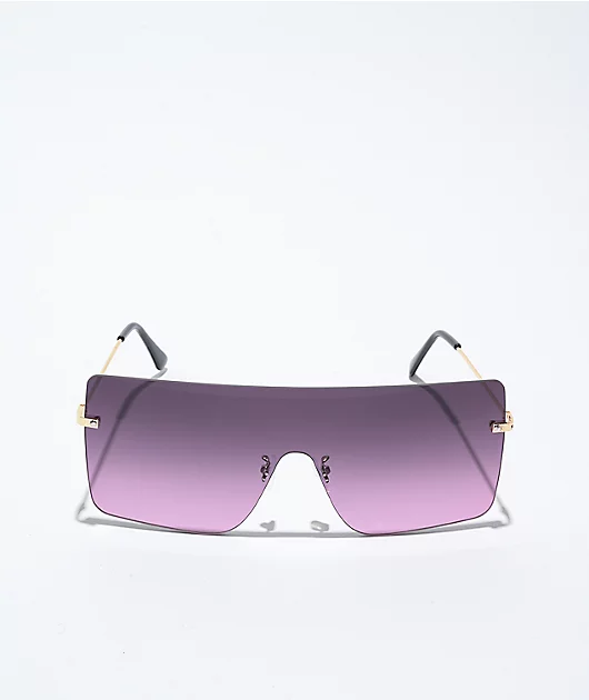 90's Frame Purple Gradient Sunglasses