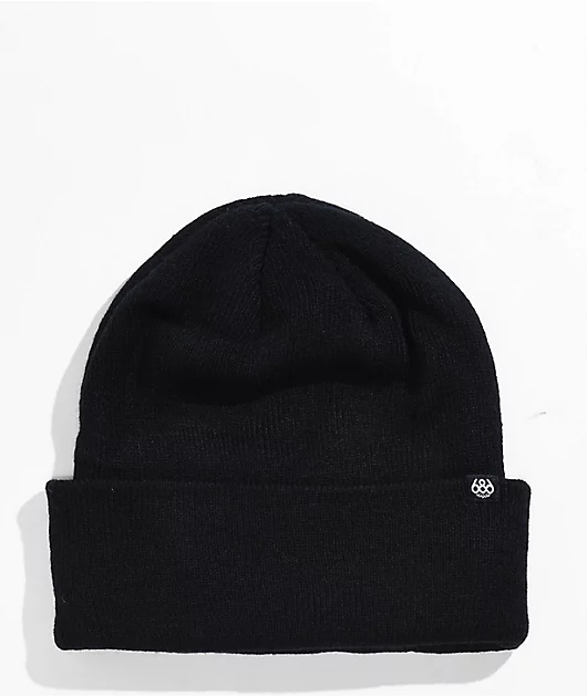 686 Standard Roll Up Black Beanie