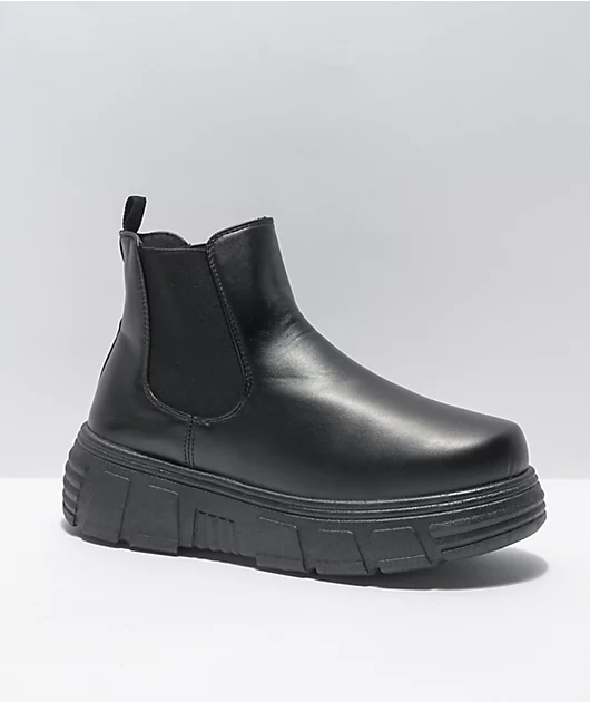 KOI AC4 Black Platform Boots