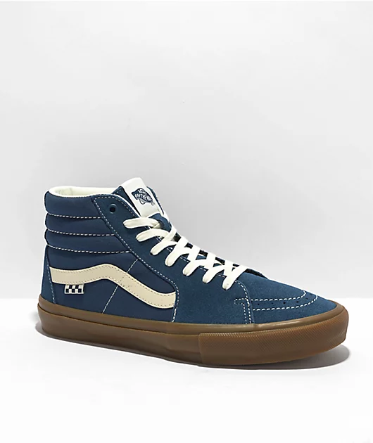 Vans Skate Sk8-Hi Dark Denim & Gum Skate Shoes