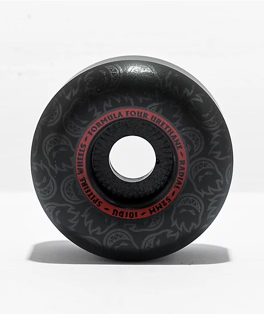 Spitfire Blackout Formula Four 52mm 101d Radial Skateboard Wheels