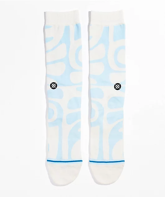 Stance Grooves Moves Light Blue & Beige Crew Socks