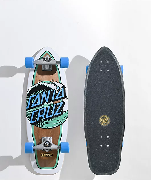 Santa Cruz x Carver Wave Dot 29.95\" Cruiser Skateboard Complete