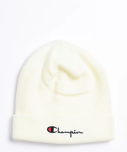 93569-champion-script-chalk-white-cuffed-beanie-1.webp Champion Script Chalk White Cuffed Beanie