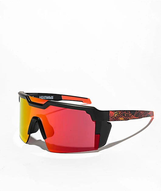 Heat Wave Future Tech Grid Wave V2 Black Sunglasses