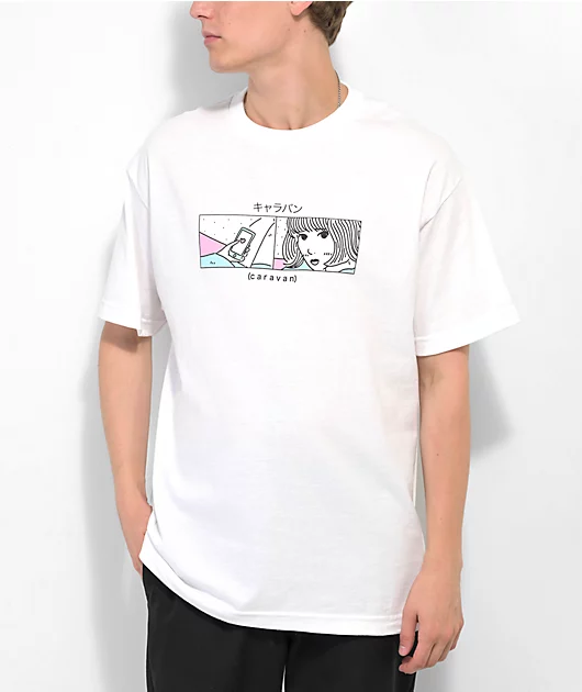 93880-caravan-kawaii-white-t-shirt-1.webp Caravan Kawaii White T-Shirt