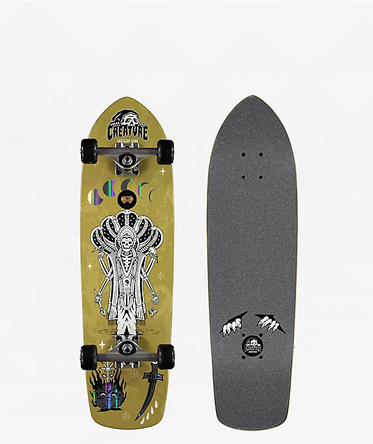 Creature x Sketchy Tank Trippy Tanks Brue Killer 8.6\" Cruiser Skateboard Complete