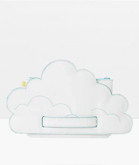 Sprayground Cloud White Clutch Bag