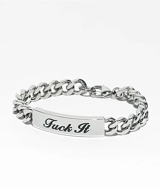 HUF Fuck It Silver Bracelet