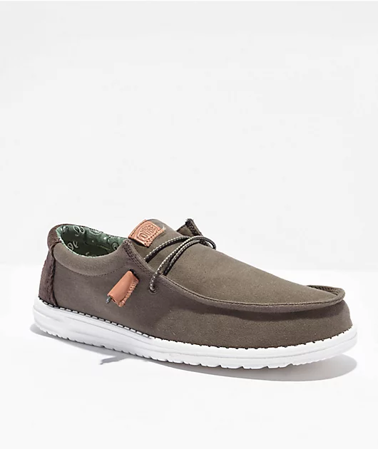 94136-heydude-wally-workwear-olive-skate-shoes-1.webp HEYDUDE Wally Workwear Olive Skate Shoes