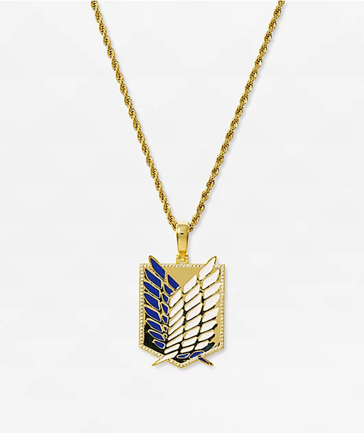 The Gold Gods x Attack On Titan Scout 22\" Gold Rope Chain Necklace