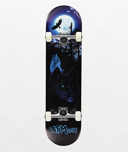 ATM Lone Wolf 8.0\" Skateboard Complete