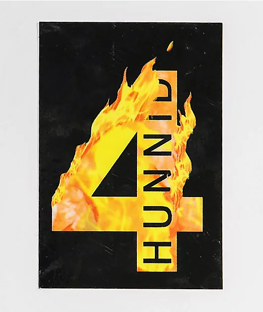 4Hunnid Flames Sticker