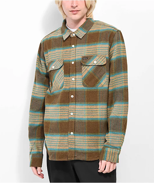 Brixton Bowery Mojave Plaid Flannel Shirt