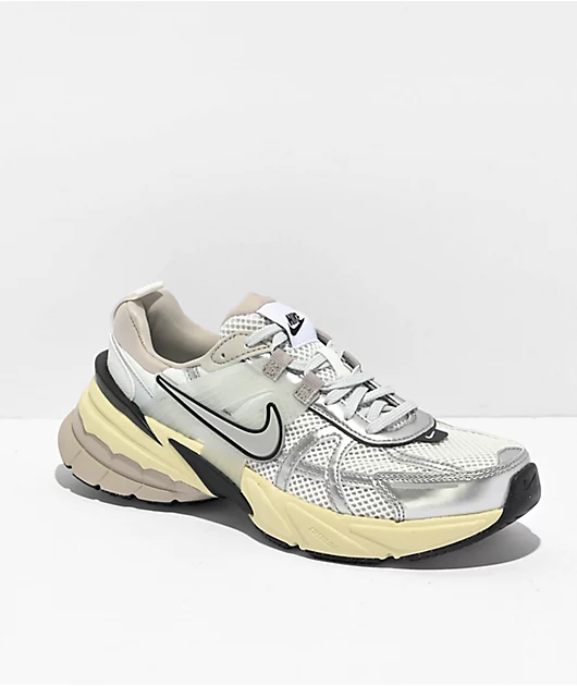 Nike V2K Run Summit White & Metallic Silver Shoes