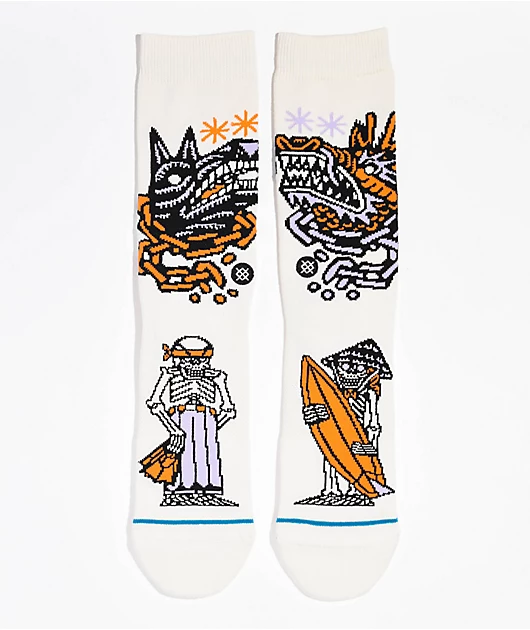 Stance DJ Clash Cream Crew Socks